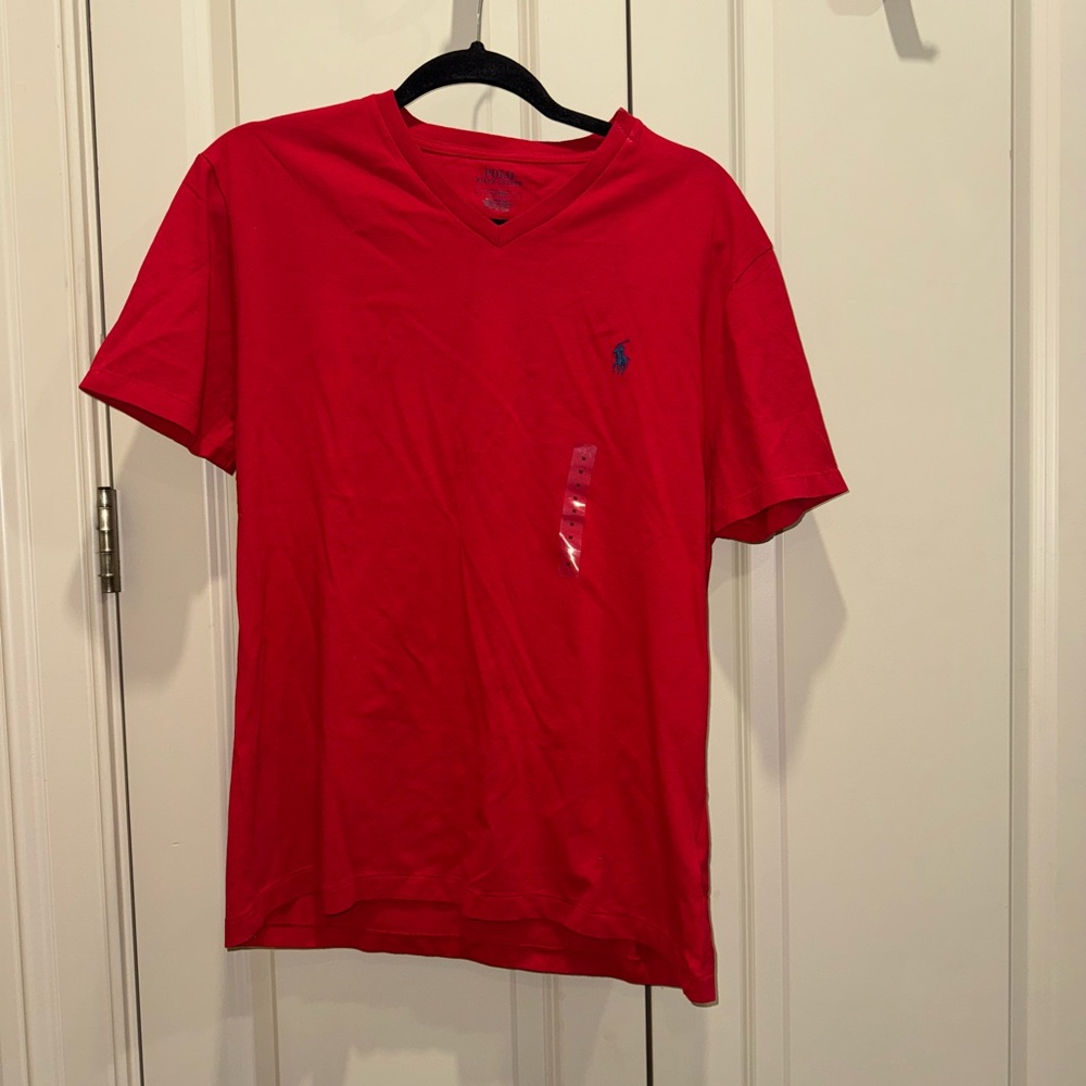 Polo by Ralph Lauren Red v-neck T-Shirt